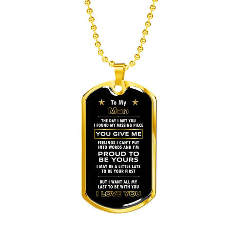To My Man Dog Tag