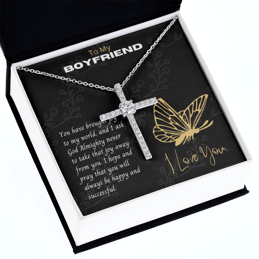 To My Boyfriend Christmas, Anniversary Gifts for Boyfriend Necklace