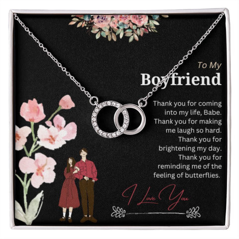 Best Gift for Future Husband or Boyfriend- Valentine's Day/Anniversary/Christmas and Birthday Gift for Him - Perfect Pair Necklace -- Jewelry Box and Meaningful Message from Her
